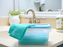 homemade reusable bathroom cleaning wipes