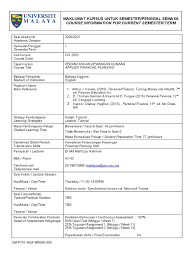 Noriah mohamed nama ahli : Course Outline Sem 1 2020 2021 Doc Money Economies