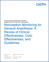 nociception monitoring for general anesthesia a review of