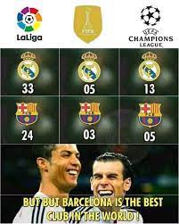 Real Madrid Vs Barca La Liga Champions League Zenaido Memes De Futbol Chistes De Futbol Jugadores Del Real Madrid