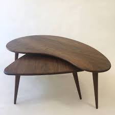 Nesting Kidney Bean Guitar Pick Coffee Tables Mid Century Etsy Mid Century Coffee Table Coffee Table Round Wood Coffee Table
