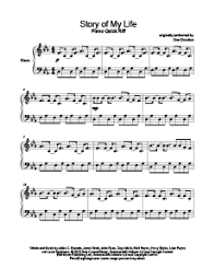 Story Of My Life One Direction Free Piano Sheet Music Piano Sheet Music Free Flute Sheet Music Sheet Music