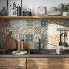 Carrelage Mur Et Sol Effet Carreau De Ciment Mat L 20 X L 20 Cm Rio Ariana Leroy Merlin En 2020 Carreau De Ciment Credence Cuisine Ciment