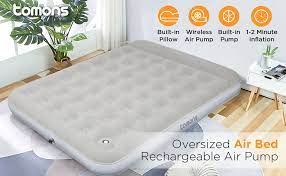 (this is an affiliate link). Tomons Air Mattress Bed With Rechargeable Pump And Built In Foot Pump Thickened Flocking Inflatable Air Bed For Home Camping Travel Outdoor Inateck Official