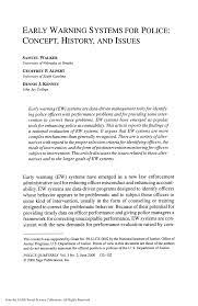 Pdf Early Warning Systems For Police Concept History And Issues