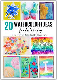 #3 consider allowing youngsters to work with mini sketches and the choice of their. 20 Easy Watercolor Projects For Kids