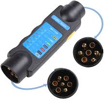 Probe each wire of the connected trailer harness while an assistant activates the turn signals and taillights. Aohewei 7 Pin Trailer Plug Socket Tester Lights Connector 12v Wiring Circuit Electrics Diagnostic Testing Tool For Trailer Caravan Truck Trailer Tester Buy Online In Bahamas At Bahamas Desertcart Com Productid 97753555