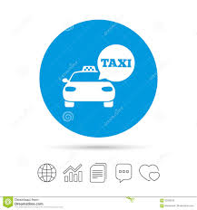 Taxi Car Sign Icon Public Transport Symbol Stock Vector