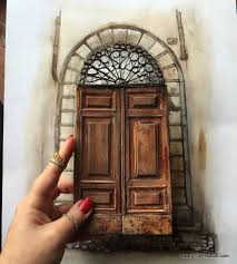 The Old World Door Collection Miniature Bebek Evleri Minyaturler Siyah Boya