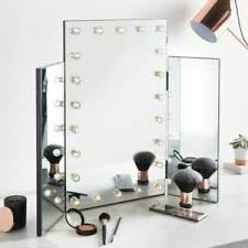 At your doorstep faster than ever. Trifold Hollywood Dressing Table Mirror With Led Lights 637012219504 Ebay