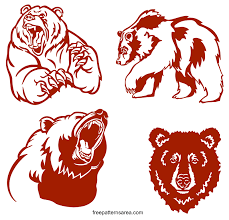 Download Grizzly Bear Silhouette Vector Designs Freepatternsarea