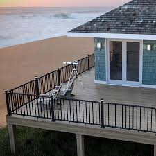 Description item # a064109943 model # 298645. Deckorators Classic Aluminum Matte Black Aluminum Deck Rail Kit With Balusters Lowes Com Aluminum Railing Deck Aluminum Decking Deck Rail