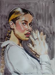 This is my entry for September Name of Artist: Arnold Reyes Title:  "Bulbulong"(Leaves) Medium: Watercolor