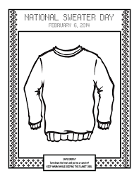 Check spelling or type a new query. Coloring Page For National Sweater Day Thegreengracie