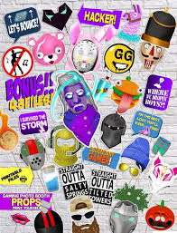13th Birthday Photo Booth Props Free Printable Fortnite Inspired Birthday Props 43 File Bonus Package Printable Photo Booth Props Fortnite Birthday Birthday Props Birthday Photo Booths Birthday Printables