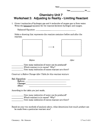 Observe the reaction between solutions of sodium carbonate. Chemistry Unit 8 Worksheet 3 Adjusting To Reality Limiting Reactant Answers Fill Online Printable Fillable Blank Pdffiller
