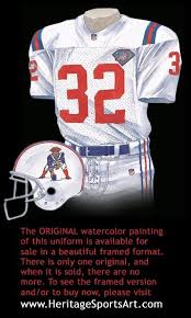 1994 New England Patriots Throwback Uniform Painting Was This The First Football Jersey Ever To Have Trun First Football New England Patriots Sports Uniforms