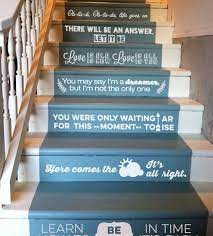 Ultra Stylish High Design Beatles Lyrics Stair Decals By Markedco Beatles Lyrics Stair Decals The Beatles