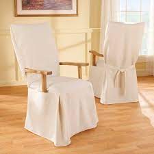 You'll also want to look for. Sure Fit 139725236w Ntrl Duck Solid Dining Room Arms Chair Cover Natural By Sure Fit 1 Dining Room Chairs Dining Room Chair Slipcovers Slipcovers For Chairs