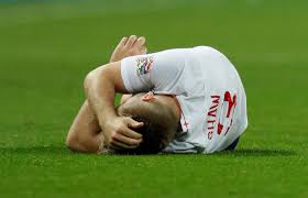 Luke shaw was walking and talking in the england dressing room after being stretchered off with a head injury during a match against spain on saturday. Luke Shaw Carried Off On Stretcher With Horror Head Injury As Medics Surround England Ace For Five Minutes During Spain Clash