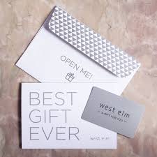 Pottery barn has frequent sales, so once you have your eye on something, don't delete those emails without reading them! West Elm Gift Card