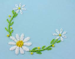 Vector traditional folk fashion ornament on black seamless background. Daisy Hand Embroidery Pattern Daisy Embroidery Daisy Design Etsy Embroidery Patterns Hand Embroidery Hand Embroidery Pattern
