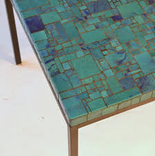 Opens in a new tab +1 colors available in 2 colors. 1960 S Turquoise Square Mosaic Coffee Table At 1stdibs