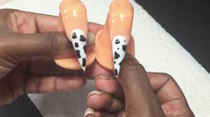 One of the most fashionable designs of 2020 is the cow pattern.this pattern is reflected in both our clothing and nails. Acrylic Nails Tutoria Easy Cow Print Design Youtube