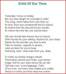 Child Of Our Time Eavan Boland Soul Poetry Poetry Words