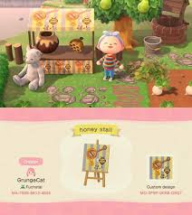Needed Another Hangout Spot For Teddy Bears So I Made A Honey Stall Horizondesigns In 2020 Animal Crossing Animal Crossing Game New Animal Crossing