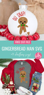 I designed this svg cut file to make ornaments with my cricut explore air. Gingerbread Man Svg 17 Christmas Ornament Cut Files