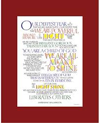 Love is a friendship that has caught fire. Amazon Com Ink Monkey Press Our Deepest Fear Wall Art Marianne Williamson 11x14 Matted Print Dark Red Mat Posters Prints