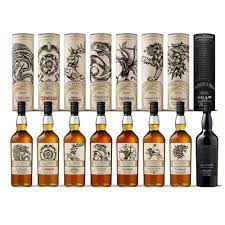 The bottles are decorated with their respective westeros house crests, while the night's watch edition arrives in a. Game Of Thrones Whisky Collection 8 Bottle Set Whisky Foundation