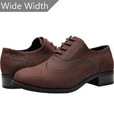 Amazon Com Aukusor Women S Wide Width Brogue Oxfords Classic Lace Up Low Heel Urban Formal Oxford Sho Formal Oxford Shoes Platform Dress Shoes Oxford Shoes