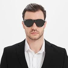 MACJERO Retro Aviator Polarized Steampunk Sunglasses Men Women with Leather  Side Shield Vintage Goggles Gothic(Black) : Amazon.ca: Clothing, Shoes &  Accessories