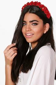 Nancy Red Floral Headband