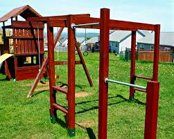 Sheldon's monkey bar detailed information there are holes every 2 inches to adjust the bar height for use for anyone from 6 months to adult; Diy Playground Hanging Bars