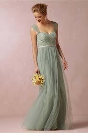 Gunstige Elegante Einfache Lange Brautjungfer Kleid 2016 Hochzeitsgast Kleid Spitze Tull Madchen Brautjungfern Kleider Brautjungfer Kleid Grun Kleider Hochzeit