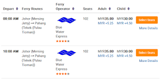 Jadi dengan pakej kami, anda dapat makan sebanyak 8 kali. Harga Tiket Feri Ke Pulau Tioman 2020 Tiket Bas Online