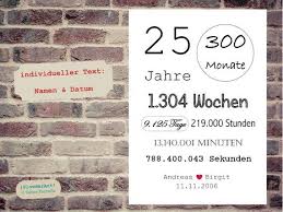 Ab 12 95 Euro Poster Zur Silberhochzeit 25 Hochzeitstag 9 125 Tage Mit Namen Datum Hochzeitstag Geschenk Hochzeit Und Silberhochzeit Geschenk