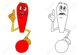 Estos signos se encargan de dar una. Signo De Exclamacion Rojo Como Colorante Para Los Ninos Pequenos Vector Ilustraciones Vectoriales Clip Art Vectorizado Libre De Derechos Image 50004277