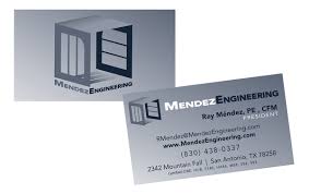Business cards make the ultimate first impression. Mendez Engineering Business Card On Behance