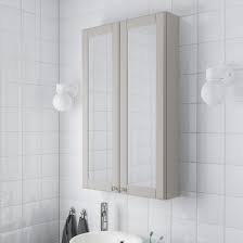 Godmorgon Spiegelschrank 2 Turen Kasjon Hellgrau 60x14x96 Cm Ikea Deutschland Mirror Cabinets Ikea Godmorgon Ikea