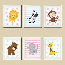 Jungle Nursery Wall Art Prints Or Canvas Twins Nursery Decor Etsy Nursery Decor Twins Baby Girl Wall Art Nursery Art Boy