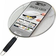 Splatter Screen For Frying Pan 13 Stainless Steel Splash Guard For Cooking Extra Fine Mesh With Resting Feet Splatter Screens Pasta Strainer Splash Guard