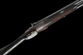 Sold at Auction: A SCARCE 12-BORE PERCUSSION DOUBLE-BARRELLED PIGEON GUN BY ALFRED  LANCASTER, LONDON, serial no. 3644,