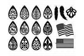 Download 100 Earrings Svg Earring Mega Bundle Svg Files By Doodle Cloud Studio