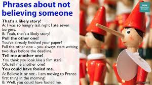 Some Expressions You Can Use To Mean I Don T Believe You Dilbilgisi Ingilizce