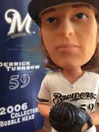 2006 MILWAUKEE BREWERS DERRICK TURNBOW "REAL HAIR" SGA BOBBLEHEAD ~ NIB