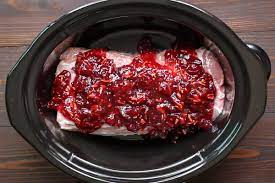 In a bowl, combine the cranberry sauce, brown sugar, apple juice, and chopped apples. Slow Cooker Cranberry Pork Loin The Magical Slow Cooker